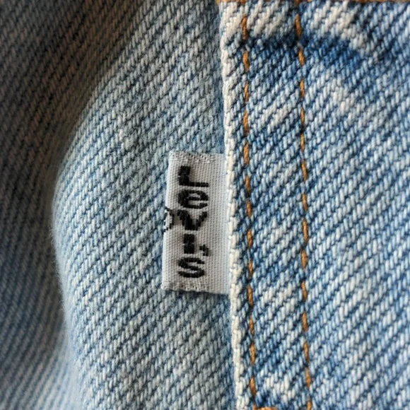 Levi's Vintage 1998 Made In USA Denim Jean Shorts Jorts White Tab High Rise 18 - Picture 8 of 8